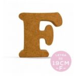 Letra F Cooper 3D De Madera 19 Cm
