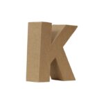Letra K Cartón Kraft 17,7 Cm