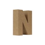 Letra N Cartón Kraft 17,7 Cm