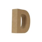 Letra D Cartón Kraft 17,7 Cm