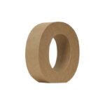 Letra O Cartón Kraft 17,7 Cm