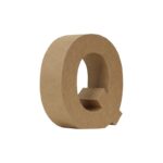 Letra Q Cartón Kraft 17,7 Cm