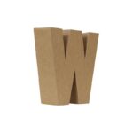 Letra W Cartón Kraft 17,7 Cm