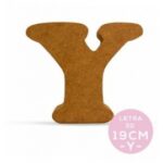 Letra Y Cooper 3D De Madera 19 Cm