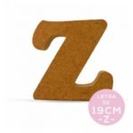 Letra Z Cooper 3D De Madera 19 Cm