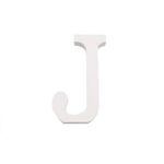 Letra J Madera Blanca 11 Cm