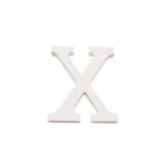 Letra X Madera Blanca 11 Cm