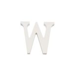 Letra W Madera Blanca 11 Cm