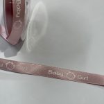 Cinta Nastro Raso Rosa Baby Girl 1,5 Cm