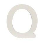 Letra Q Madera Blanca 11 Cm