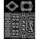 Stencil Vintage Library Libros 20x25