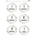 Papel De Arrroz Cumple Meses Din-A3 Del 7 A 1 Año