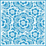 Stencil Adorno Floral 20x20