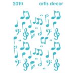 Stencil Notas Musicales 15x20