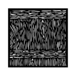 Stencil Sunflower Art Textura Madera 18x18