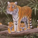 Kit Pintar Por Números Tigres