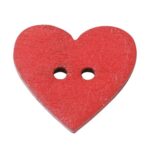 Caja Botones Corazón Rojo