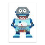 Kit Tarjeta Niño Con Diamantes Robot