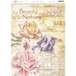 Papel De Arroz Flores Nature 29,7X42Cm