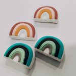 Arco Iris Verde Chupetero Silicona