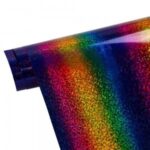 Vinilo Textil Multicolor Holografico Glitter 0,30x0,50 Cm