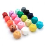 Cuenta Silicona Chupetero Cuboctaedro Gris