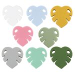 Cuentas Silicona Chupetero Mostera Verde Hoja