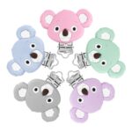 Pinza Chupetero Silicona Koala Azul