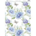 Papel De Arroz Ramaje Azul 29,7X42Cm