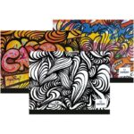 Carpeta De Dibujo Graffitti Blanco/Negro 32x45