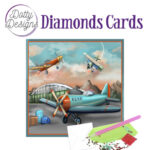 Kit Tarjeta Con Diamantes Aviones
