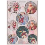 Hoja Para Recortar Papá Noel Y Muñeco Nieve