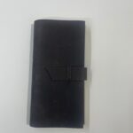 Libro De Piel Color Marron Alargado