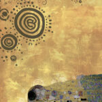 Papel De Arroz 54X33 Cm Abstract Art Kiss