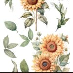 Decor transfer 20x30 Girasoles 3 hojas