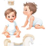 Decor transfer 15x30  Sweet Baby Boy 4 Hojas