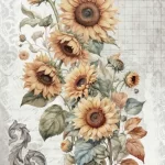 Papel De Arroz 54X33 Cm Girasoles