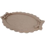 Bandeja MDF ovalada con lazos 35x23,5x2