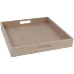 BANDEJA MDF RECTA CON ASAS 30×30×4’5CM.