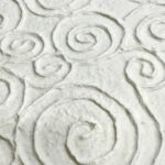 Papel artesanal con círculos en relieve th814 blanco