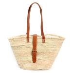 Capazo Asa Larga Con Forro Y Cierre 30x38 Mm