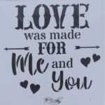 Stencil Love 25x25 Cm