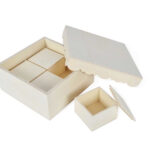 Caja 17X17X8.4Cm Con 4 Cajas De 7X7X5Cm