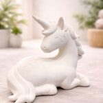 Figura de escayola Unicornio corazón 14*17