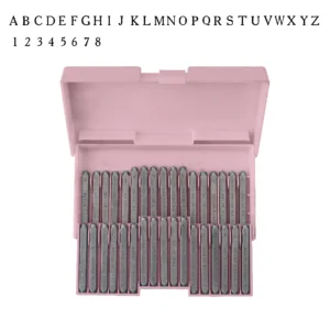 Sellos de alfabeto con Serif y números para utilizar con jewelry Press