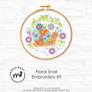 Kit de bordado Floral Snail