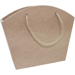 Revistero MDF en forma curva con asas de cuerda 27x12x33