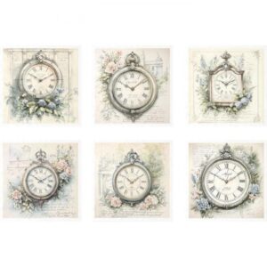 Papel de Arroz set de 6 hojas 14,8x14,8 mod RSM167