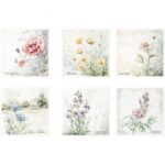 Papel de Arroz set de 6 hojas 14,8x14,8 mod RSM175