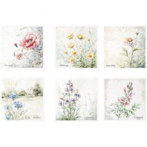 Papel de Arroz set de 6 hojas 14,8x14,8 mod RSM175